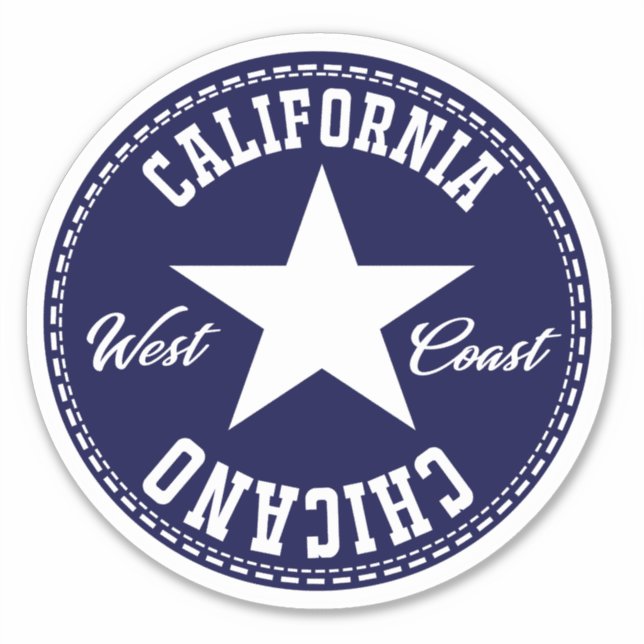 Sticker de decal de Chicano en Californie (Devant)