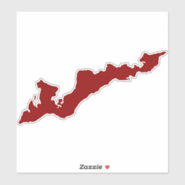 Sticker de decale Silhouette de Fishers Island - R