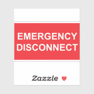Sticker de déconnexion d'urgence