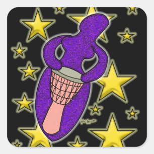 Sticker de déesse de tambour Carré