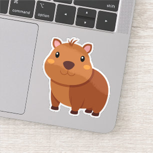 sticker de dessin animé mignon capybara