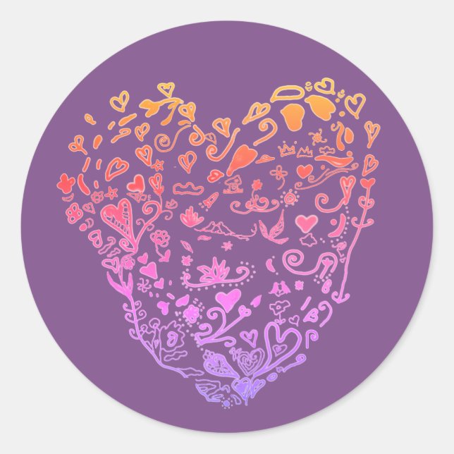 Sticker de dessin Coeur (Devant)