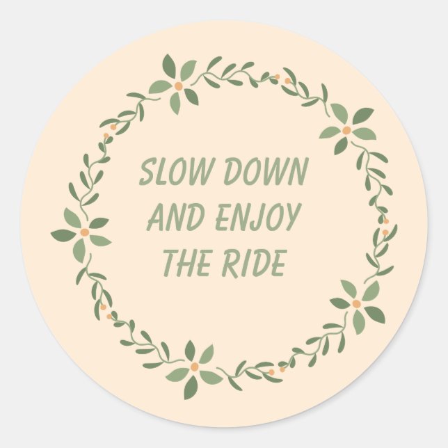 Sticker de devis inspirant pour une vie mentale (Devant)