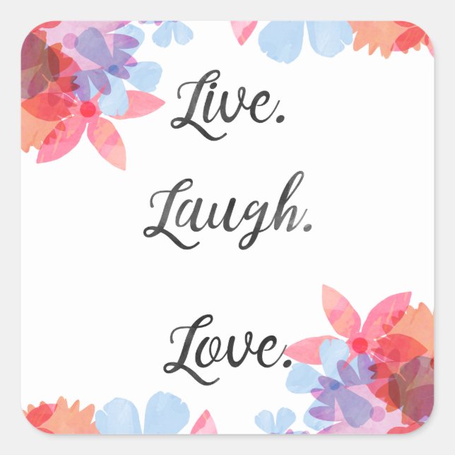 Sticker de devis Inspirationnel, Live Logh Art (Devant)