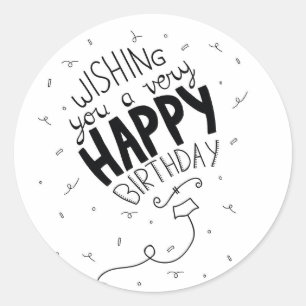 STICKER DE DIRE **SOUHAITER UN JOLI ANNIVERSAIRE**