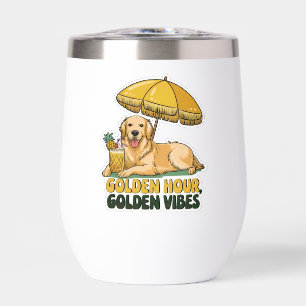 Sticker de Dog Beach   Golden Retriever avec Pina