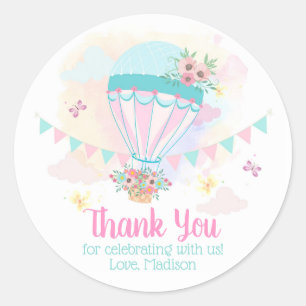 Sticker de faveur à ballon à air chaud
