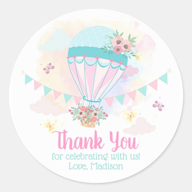 Sticker de faveur à ballon à air chaud (Devant)