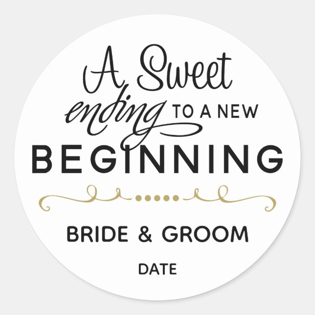 STICKER DE FAVEUR DE MARIAGE | FIN SUCRE DU NOUVEA (Devant)