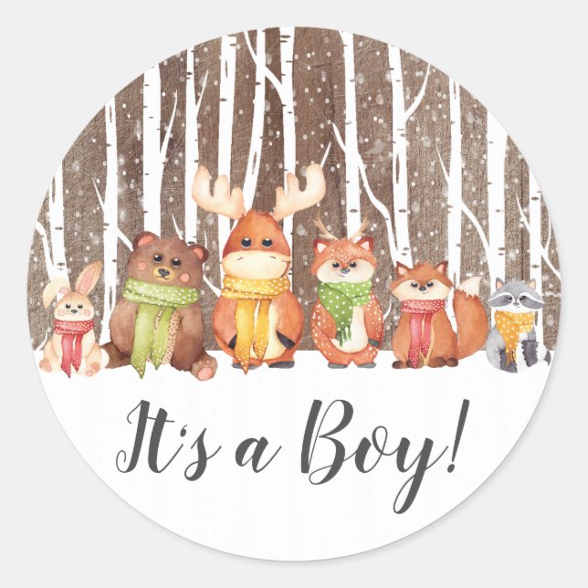 Sticker de Faveur neutre pour animaux de bois d'hi (Devant)
