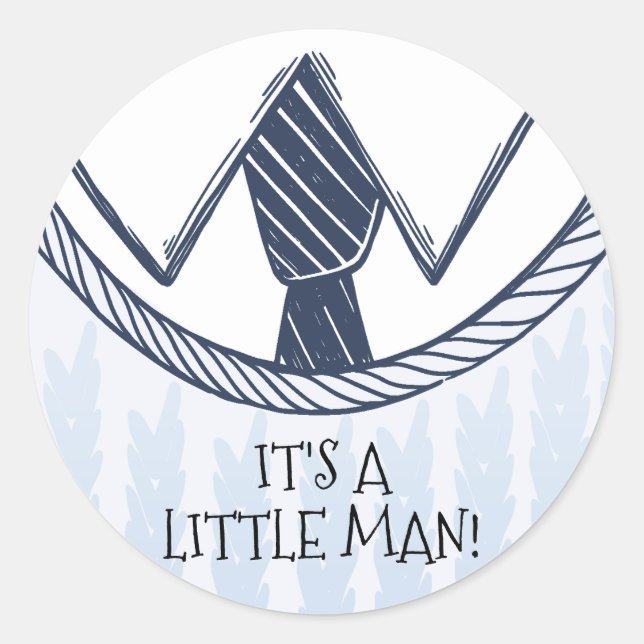 Sticker de Faveur petit homme mignon (Devant)