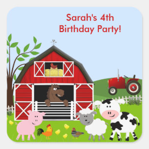 Sticker de fête d'anniversaire pour animaux de fer