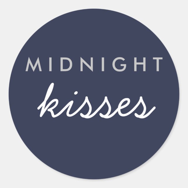 Sticker de fête de mariage de baisers de minuit Ma (Devant)