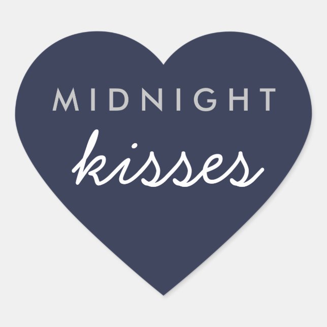 Sticker de fête de mariage de baisers de minuit Ma (Devant)