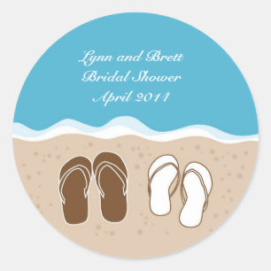 Sticker de Fête des mariées Flip Flops Favoriser