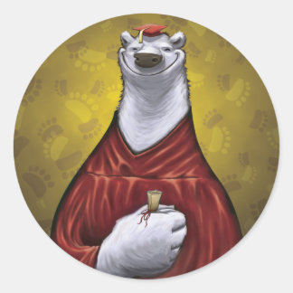 Sticker de fin d'études de l'ours polaire rouge
