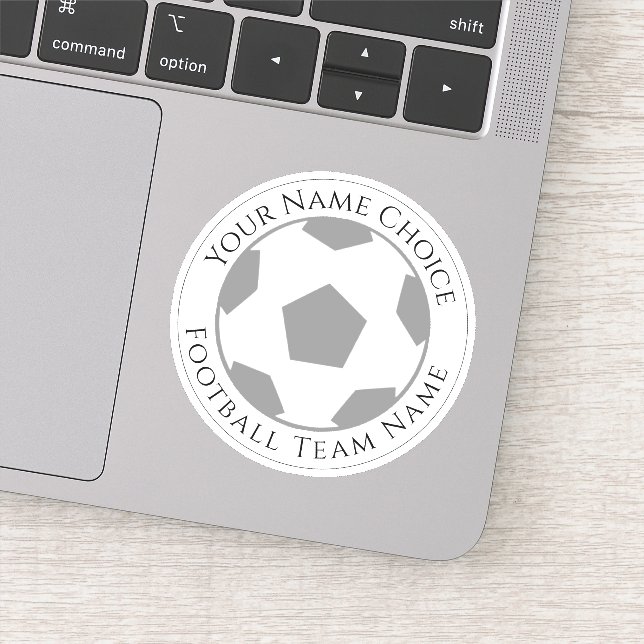 Sticker de football personnalisé avec nom d'équipe (Détail)