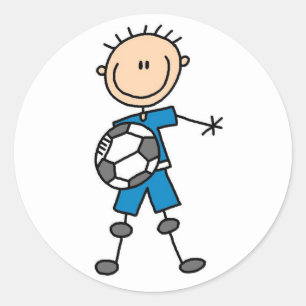 Sticker de football pour garçons bleus