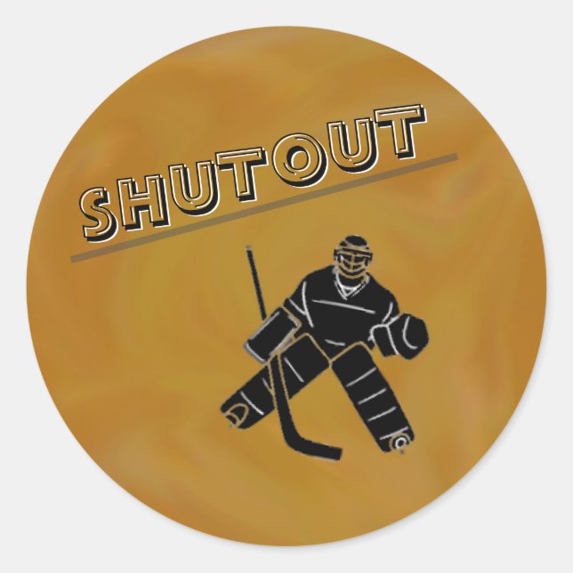 Sticker de gardien de but de hockey Shutout (Devant)