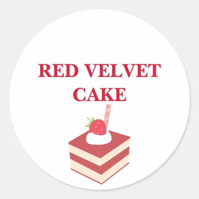 STICKER DE GÂTEAU ROUGE VELVET (Devant)
