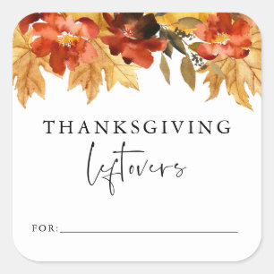 Sticker de gauche Thanksgiving Leftovers automne