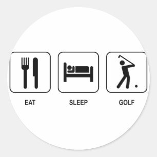 Sticker de golf de Sleep Eat