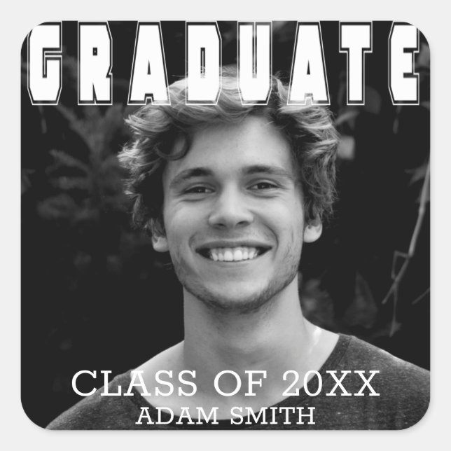 Sticker de graduation de typographie en gras photo (Devant)