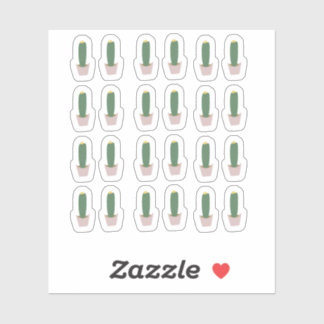 Sticker de grand cactus Poted Botanical Cactus Des