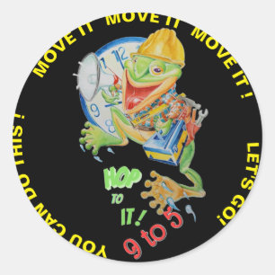 Sticker de grenouille 9to5 Motivator