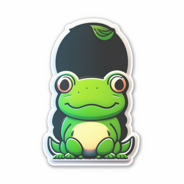 Sticker de grenouille Assortiments un saut au-dess (Devant)