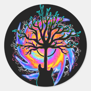 Sticker de guitare surréaliste "Psychedelic Sonic