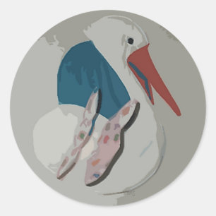 Sticker de la cigogne dimensionnelle