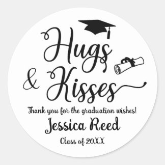 Sticker de la fête de graduation des câlins et des