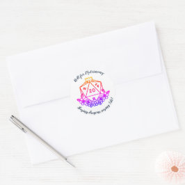 Sticker de la fête de mariage D&D : Rouleau pour m