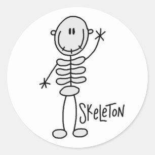 Sticker de la figure de squelette d'Halloween