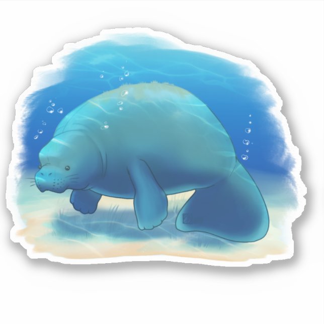 Sticker de la Floride Charity Manatee (Devant)
