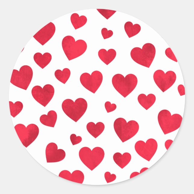 Sticker de la Journée des Valentines du Coeur Roug (Devant)