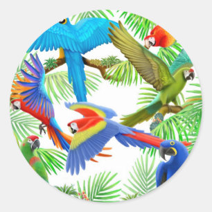 Sticker de la Jungle de Macaw