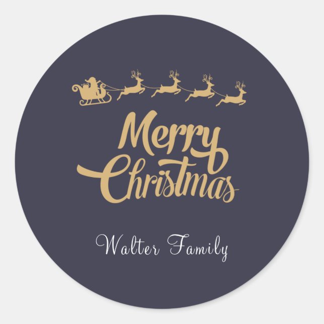 Sticker de la marine de Noël personnalisé (Devant)