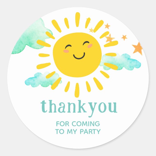 Sticker de la partie Merci à soleil doux sourire (Devant)