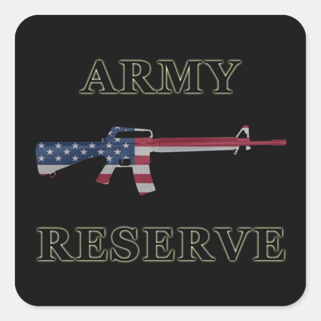 Sticker de la Réserve de l'Armée de terre M16 noir (Devant)