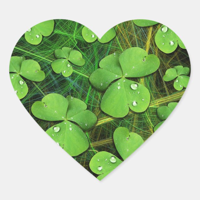 Sticker de la Saint Patrick Shamrock verte (Devant)