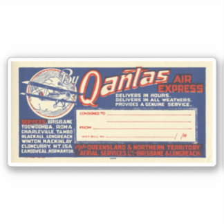 Sticker de l'aviation australienne vintage