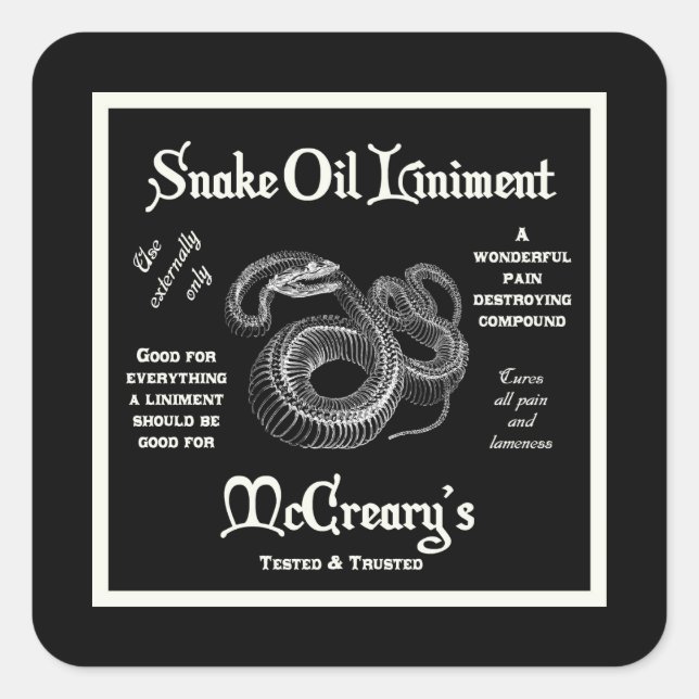 Sticker de liaison à l'huile de serpent (Devant)