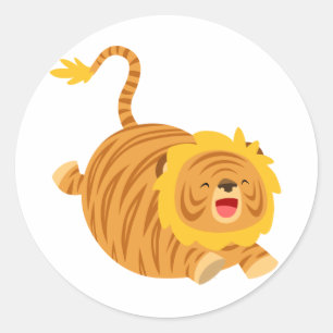 Sticker de liger bondisseur de dessin mignon