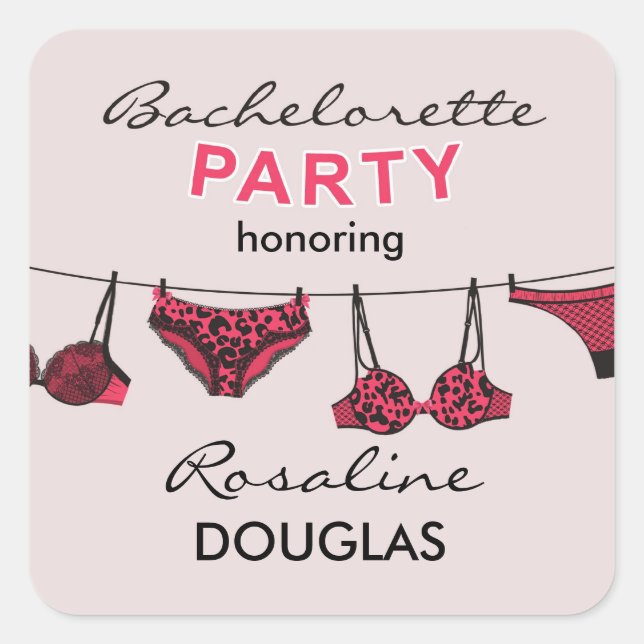 Sticker de lingerie de la partie de bachelorette (Devant)