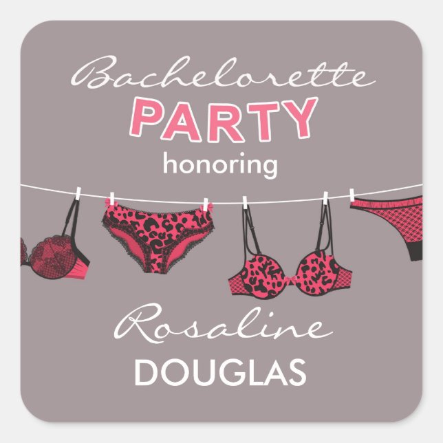 Sticker de lingerie de la partie de bachelorette (Devant)
