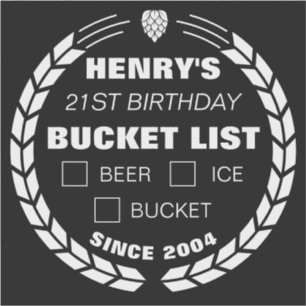 Sticker de liste de seaux amusant, bière, fête d'a