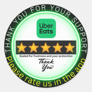 Sticker de livraison Uber Eats   Dashage de porte 