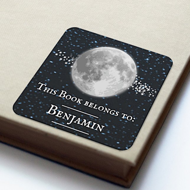 Sticker de livre lunaire (Lunar Personalized Book Sticker)